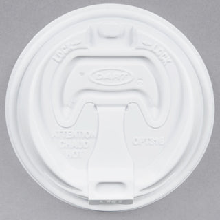 Dart Solo OPT316 White Optima Lid with Reclosable Tab - 1000/Case