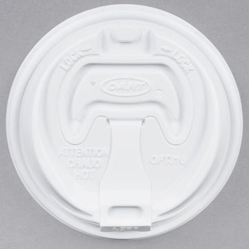 Dart Solo OPT316 White Optima Lid with Reclosable Tab - 1000/Case
