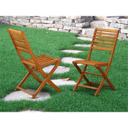 East West Furniture Natural Oil / BBSCWNA / Set of 2 Patio Dining Chairs
