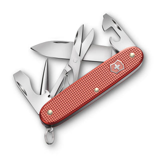 Swiss Army Knife Pioneer X Alox Limited Edition by Victorinox – Medium, Aluminum Stainless Steel, Stone Red, Model 0.8231.L25