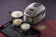 NS-LHC05 Micom Rice Cooker & Warmer by Zojirushi – 3 Cups Uncooked, 6.0 ounces, Stainless Steel, Stainless Dark Brown, Model NSLHC05XT