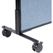 24-1/4"W x 75" H Mobile Office Partition Panel by Global Industrial – Alloy Steel, Blue, Model 694954MBL