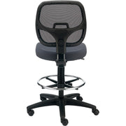 Armless Mesh Drafting Stool by Global Industrial – 16.5"H x 17.75"W, Plastic, Grey, Model A2813TMIX-GY