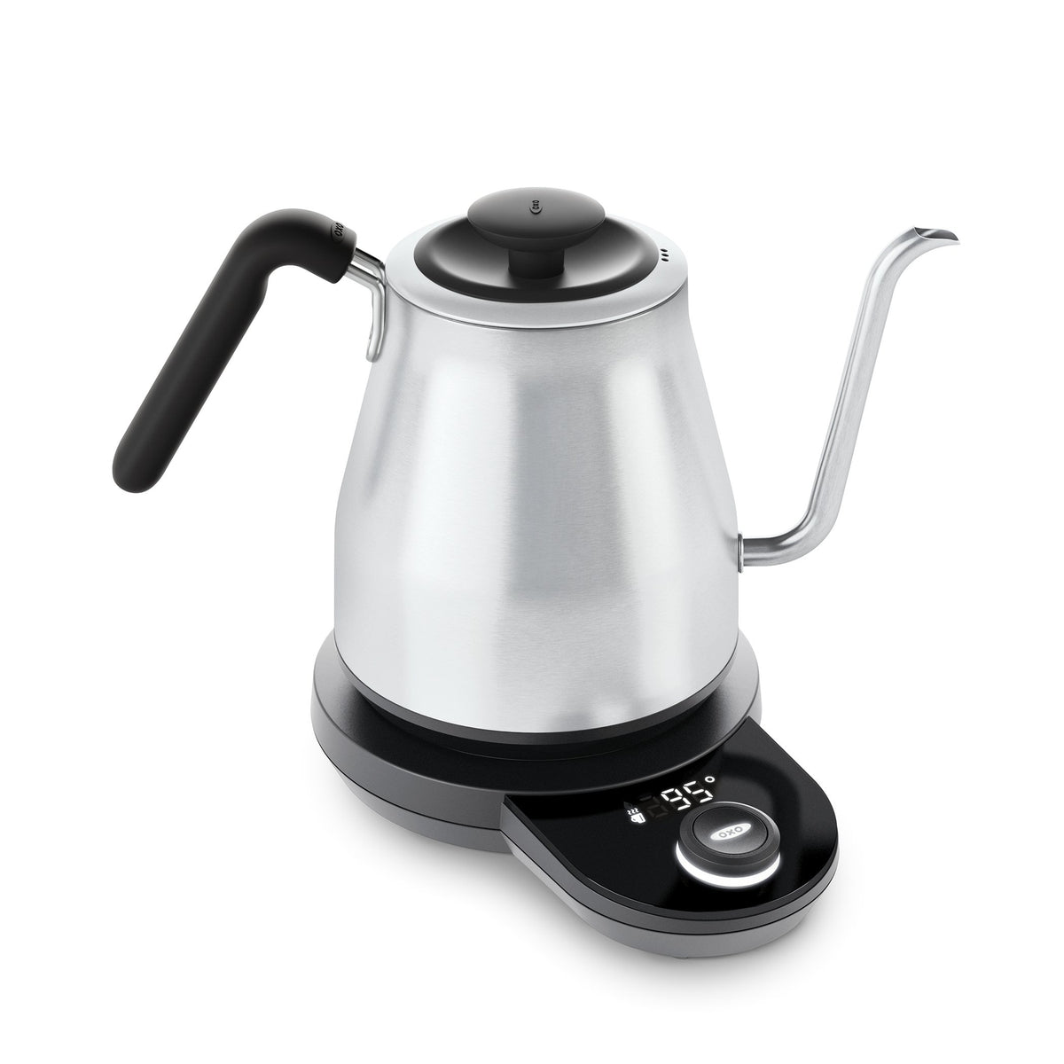 Brew Pour Over Gooseneck Electric Kettle - Stainless Steel by OXO – 1.1 Quarts, 1.0 liters, Stainless Steel, Model 8717100