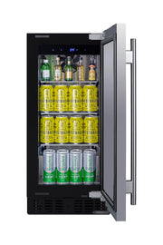 Summit Appliance Stainless Steel / 32.0" H x 14.75" W x 17.75" D / 1.72 cubic_feet Beverage Refrigerators