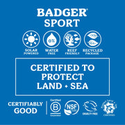 SPF 40 Reef Safe Sport Sunscreen and SPF 50 Reef Safe Sunscreen by Badger – Pack of 2