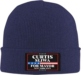 Curtis Sliwa for New York City Mayor 2025 Election Beanie Cap Warm Ski Winter Knitted Hat Navy Blue
