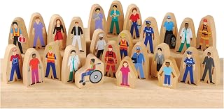 Constructive Playthings Wooden Community Helpers, Set of 25