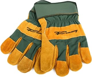 Forney 53190 Lined Premium Cowhide Leather Palm Work Gloves (Men's XL), Brown/Gold