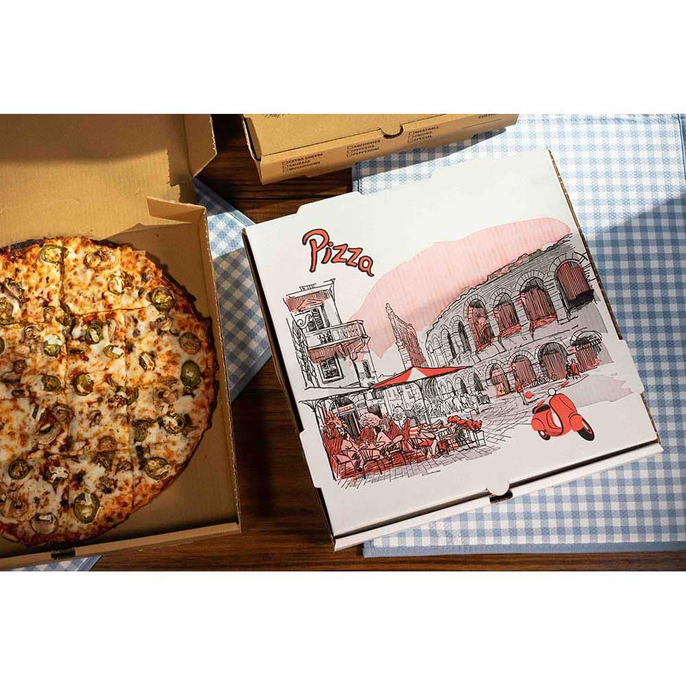 KITCH24/7 White / 10 x 10 x 2 / 85.0 ounces Pizza Boxes