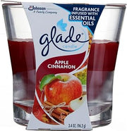 SC Johnson Glade Candle Apple Cinnamon Scent Jar 3.4 Ounce - 6 Pack