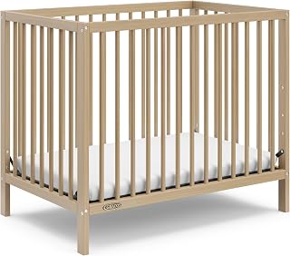 Graco Teddi 4-in-1 Convertible Mini Crib with Bonus Mattress, Driftwood