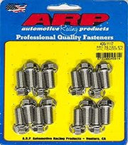 Header Bolt Kit (6pt.3/8 x .875 UHL (16)) by ARP – 7.00 x 5.00 x 0.20 in", Polished, Pack of 16, Model 400-1117