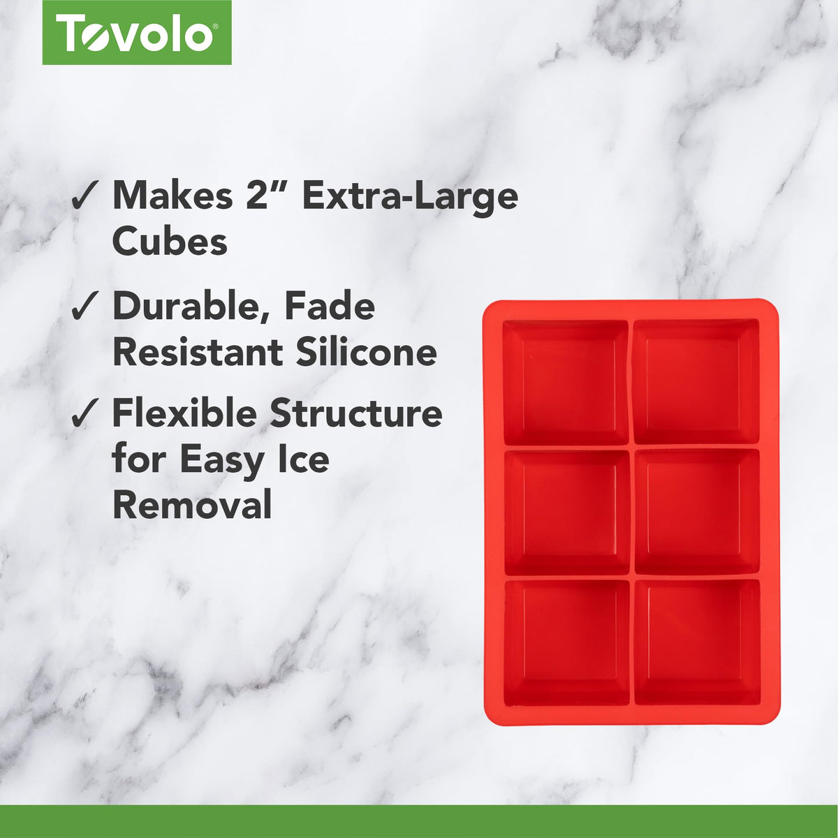 Ice Cube Tray King Candy Apple by Tovolo – Single Ice Tray, Man-Made-Material, Candy Apple, Model 313319