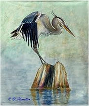 Betsy Drake Balancing Heron Throw