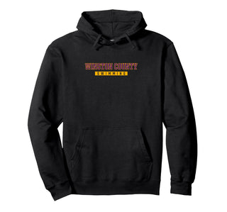 Winston County High School Swimming Pullover Hoodie by Winston County Yellow Jackets – Polyester, Black, Model CK3D146H57W