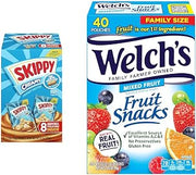 SKIPPY Creamy Peanut Butter and Welch's Fruit Snacks Mixed Fruit Bundle