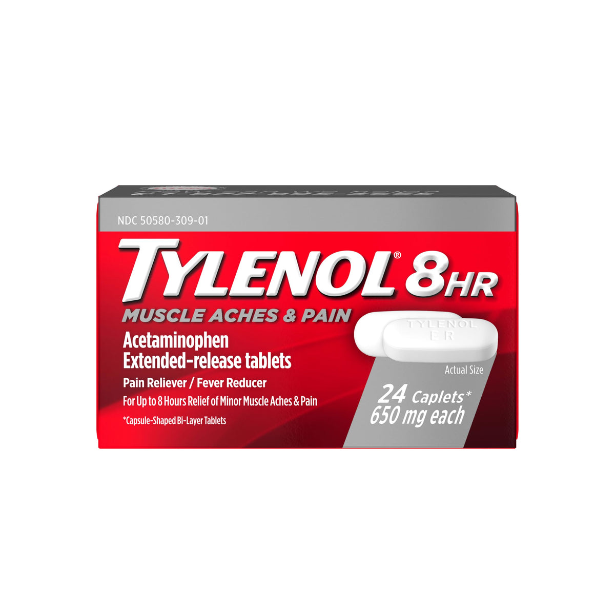 Tylenol 24 Count / White / Muscle Aches Tablets-24 ct Acetaminophen