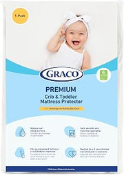 Graco Premium Waterproof Crib and Toddler Mattress Protector, 1 Pack