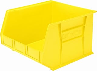 Akro-Mils Hang/Stack Bin, 10-7/8 X 5-1/2 X 5, YEL