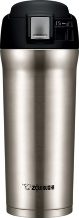 Travel Mug by Zojirushi – 16 Ounces, 16.0 fluid_ounces, Stainless Steel, Stainless, Model SM-YAE48 XA