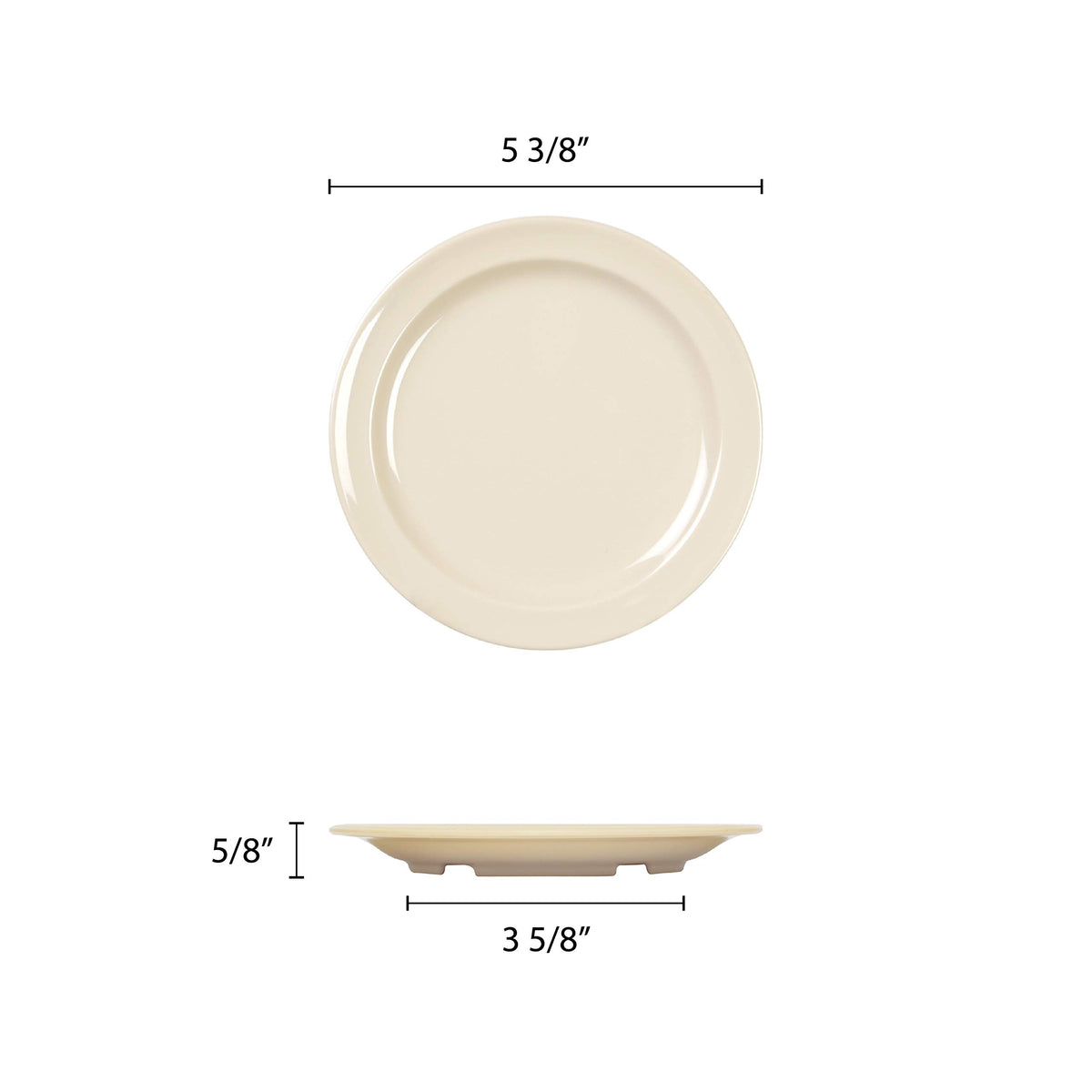 Nustone tan melamine dinnerware collection 5.5 inch by Thunder Group – Small, Melamine, Tan, Model NS105T
