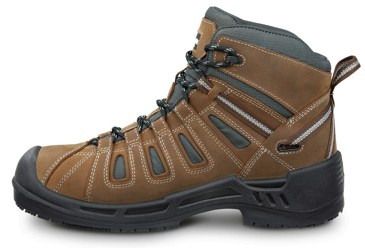 Mens Brown Concord MaxTRAX Composite Toe WP SRO Hiker 11.0 EW by SR Max – 11 X-Wide, Leather, Brown