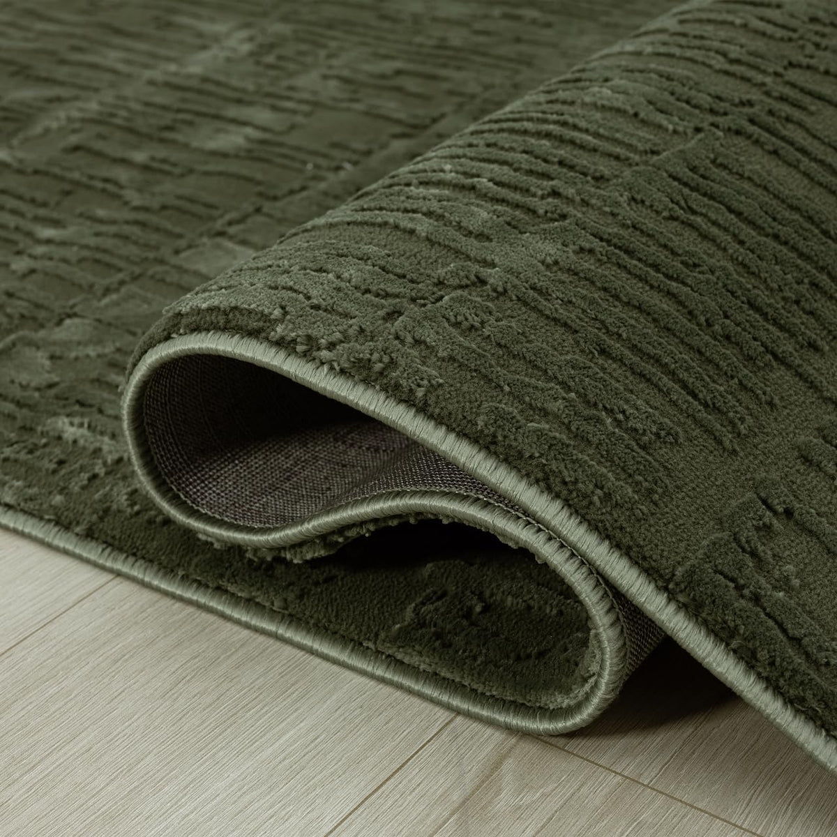 Sage Green Runner Rug - 2' x 6' - Soft and Plush by Abani – 2'6" x 6' (Rectangular), Polypropylene, Sage Green, Model PDE120A-26
