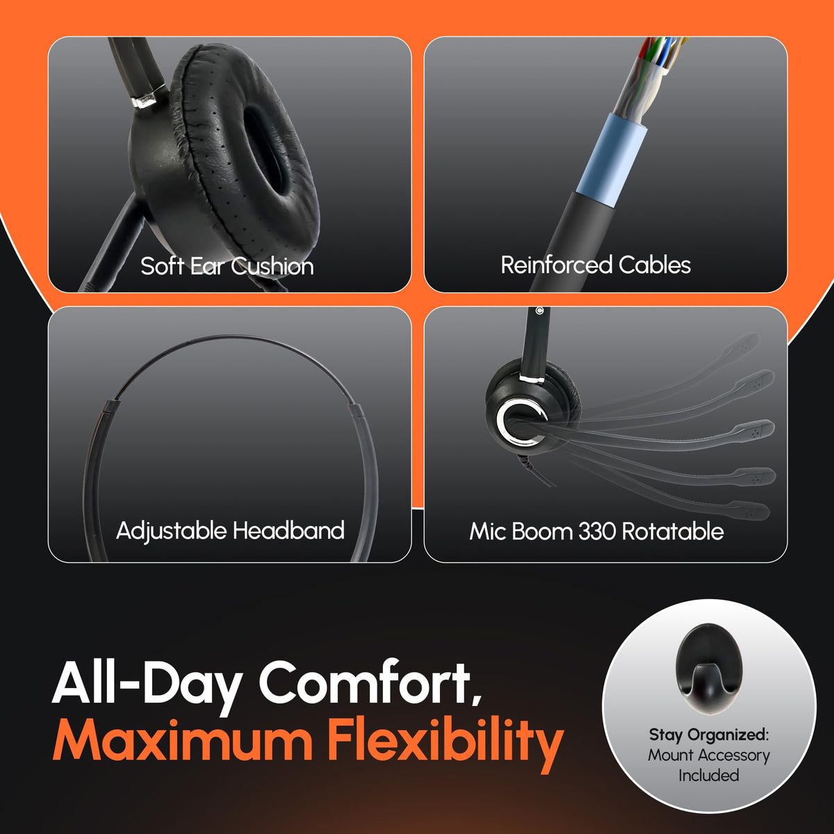 Spracht Black / Dual Ear / Single Ear Headsets