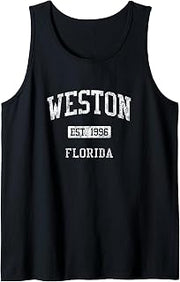 Weston FL J04 Vintage Athletic Sports Design Tank Top