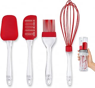 Farberware 4-Piece Utensil Set – Red, Set of 4