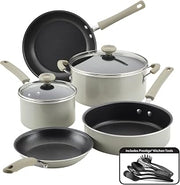 Farberware DuraStrong Nonstick Cookware/Pots and Pans Set, 12 Piece - Gray