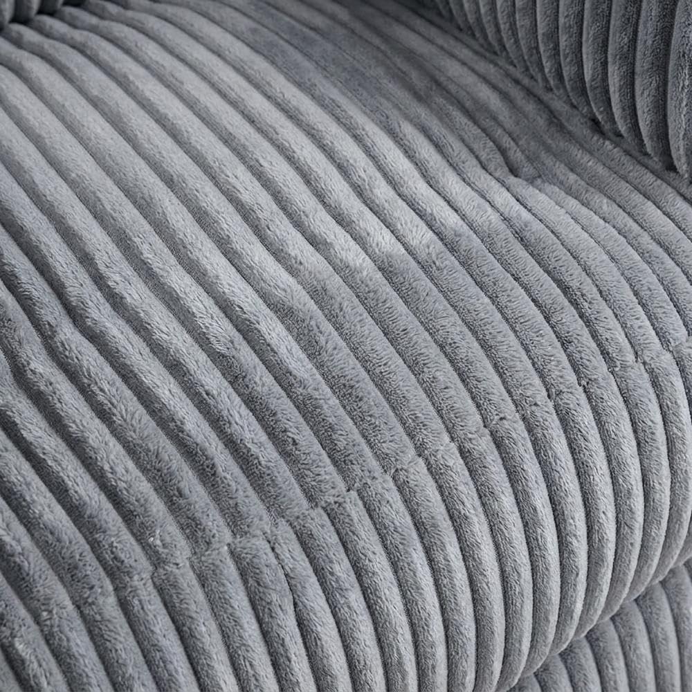Corduroy Swivel Glider Recliner with Rocking Motion by Starlight Canyon Home – Corduroy, Grey