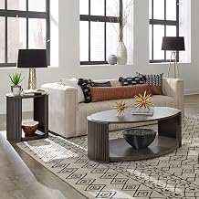 Liberty Furniture City View 3 Piece Set - Cocktail Table, End Tables for Living Room- Coffee Bean Oak Wood