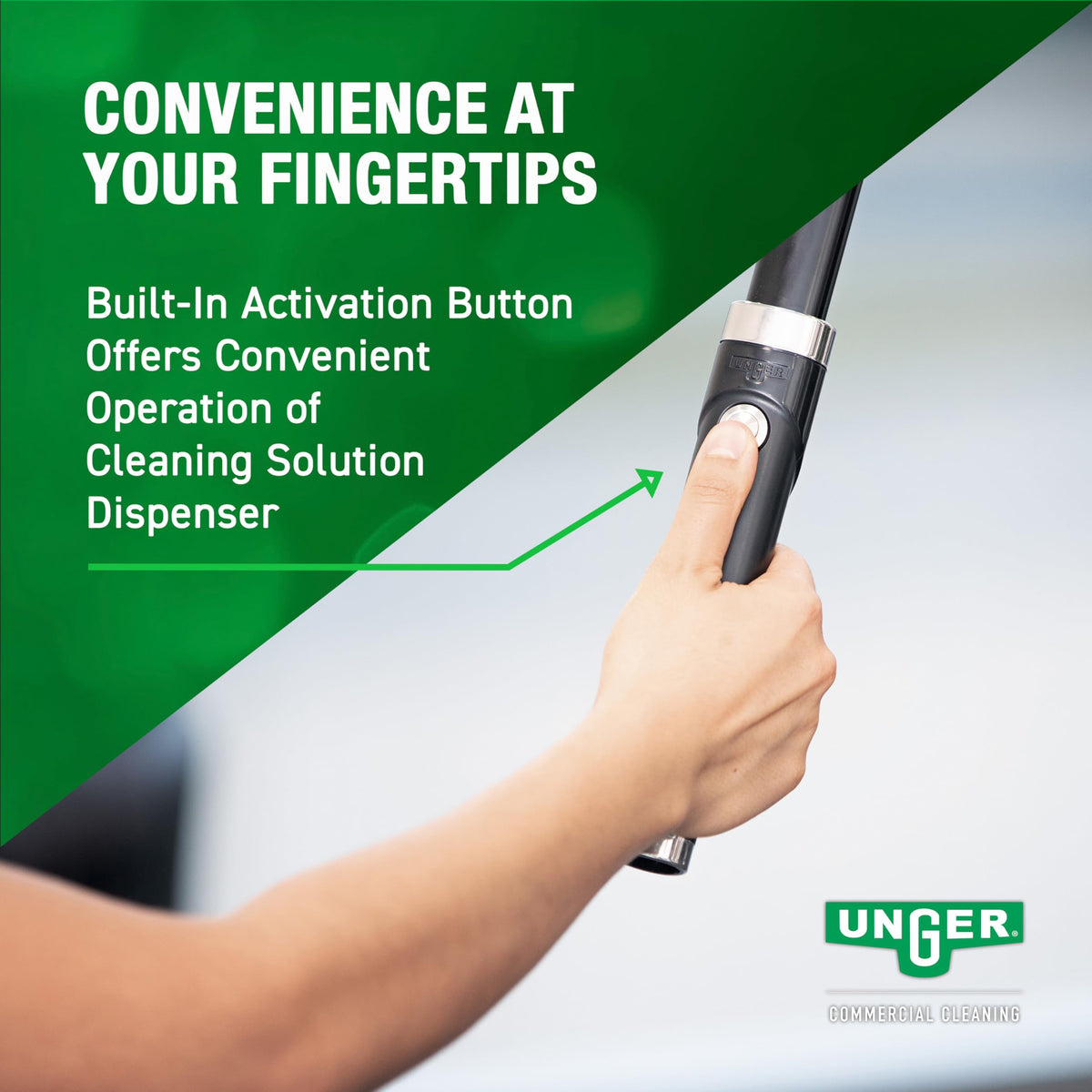 Commercial Stingray® 4' Extension Pole by UNGER – 4', Aluminum, Black, Model SREPL