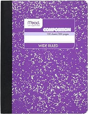 Mead Composition Notebook, Wide Ruled Paper, 7-1/2" x 9-3/4", 100 Sheets, Purple Marble (09918BA7)
