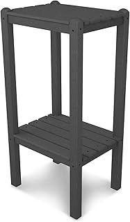 Polywood Side Table, Slate Grey