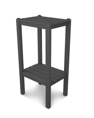 ® Side Table by Polywood – 18.5 inches x 14 inches x 35.5 inches, High Density Polyethylene, Slate Grey, Model BSTGY
