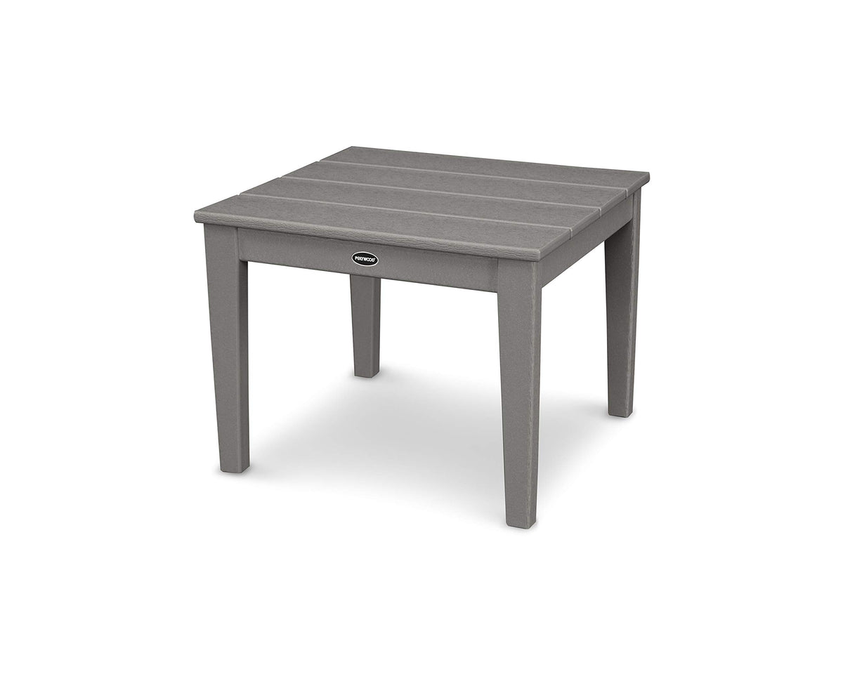 ® Newport Side Table by Polywood – 22.25 inches x 22.25 inches x 17 inches, High Density Polyethylene, Slate Grey, Model CT22GY