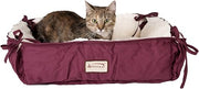 Armarkat 2-in-1 Cat Pet Bed & Fleece Cat Mat, Burgundy/Ivory, 16" L x 16" W x 6" H (C06HJH/MB)