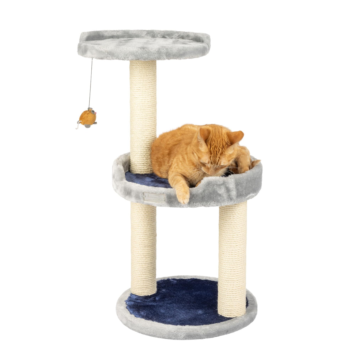 AeroMark Three Level Compact Scratcher by Armarkat – 14 LB, Engineered Wood, Silver Gray, Model X2905