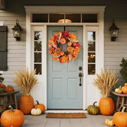 Nisoger Autumn Wreath, 24 Inch Diameter, Pumpkin Berry