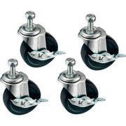Caster Kit for Vertical Paper Dispensers by Global Industrial – Black, Model 412620