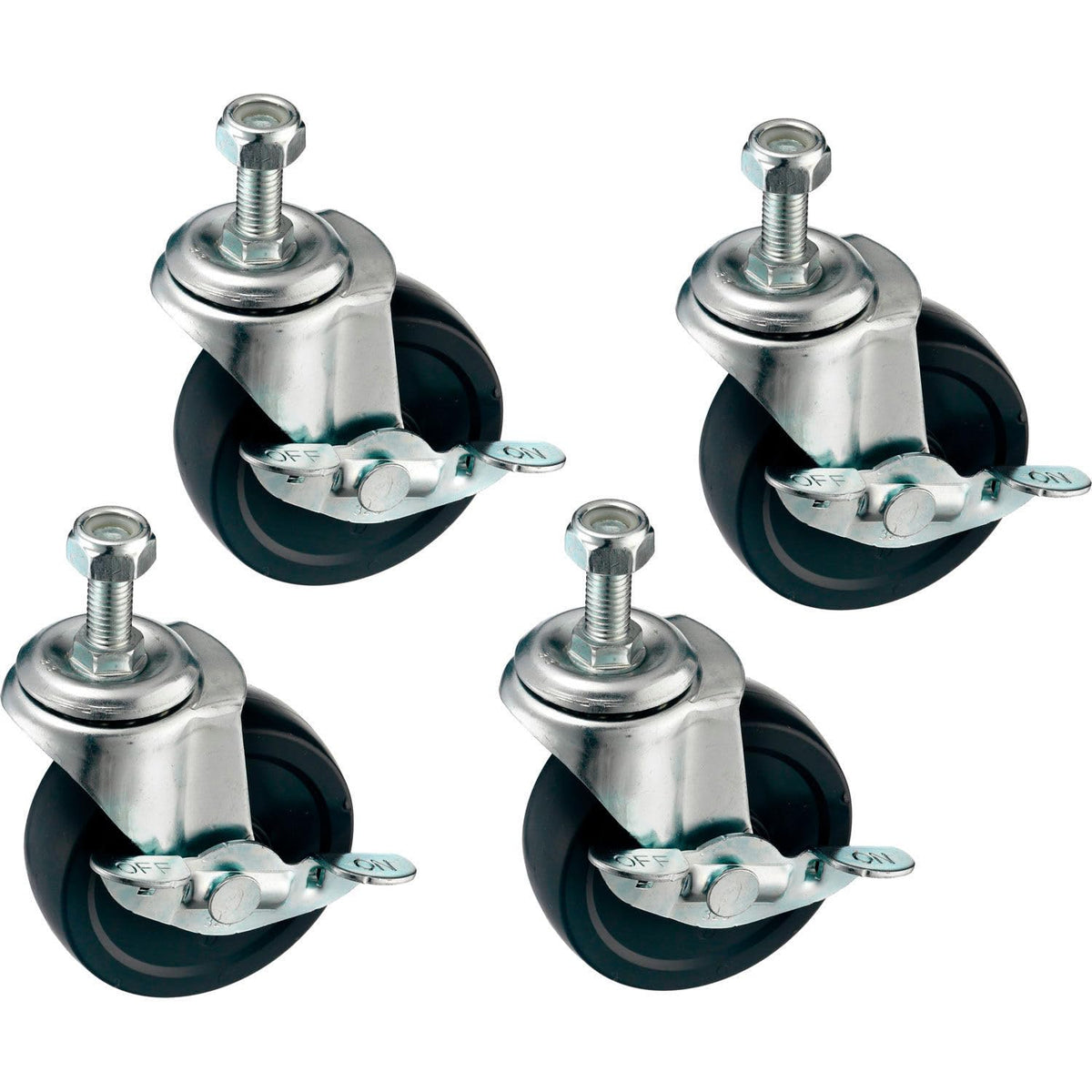 Caster Kit for Vertical Paper Dispensers by Global Industrial – Black, Model 412620