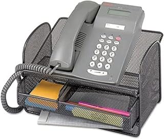 Safco SAF2160BL - Onyx Angled Mesh Steel Telephone Stand
