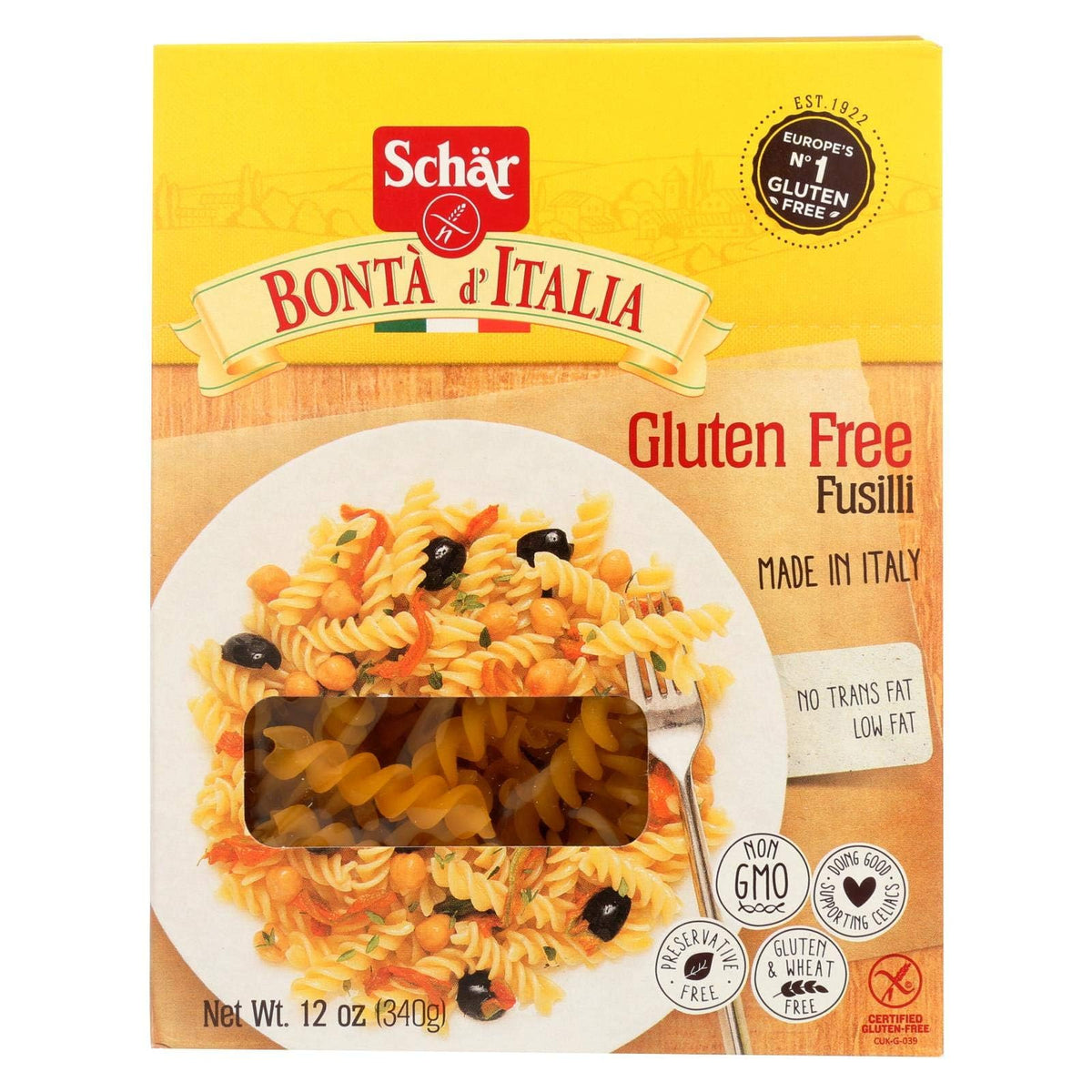 Fusilli Pasta by Schar Gluten-Free – One Size, No Color, Model 810757010050