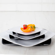 Radius 8-1/4" White Square Plate by Elite Global Solutions – Large, Melamine, White, Pack of 6, Model D9SQR-W
