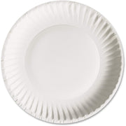 AJM AJMPP6GRE Green Label Paper Plates – Microwavable, 6" Diameter, White - 100 Count (Pack of 10)