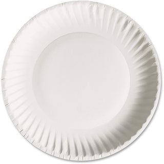 AJM AJMPP6GRE Green Label Paper Plates – Microwavable, 6" Diameter, White - 100 Count (Pack of 10)