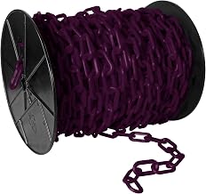 Mr. Chain Plastic Barrier Chain Reel, Purple, 125 ft Length (50123)